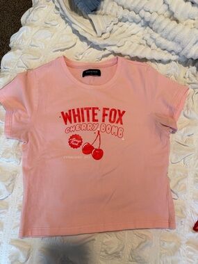White Fox Pink "Cherry Bomb" Graphic Tee